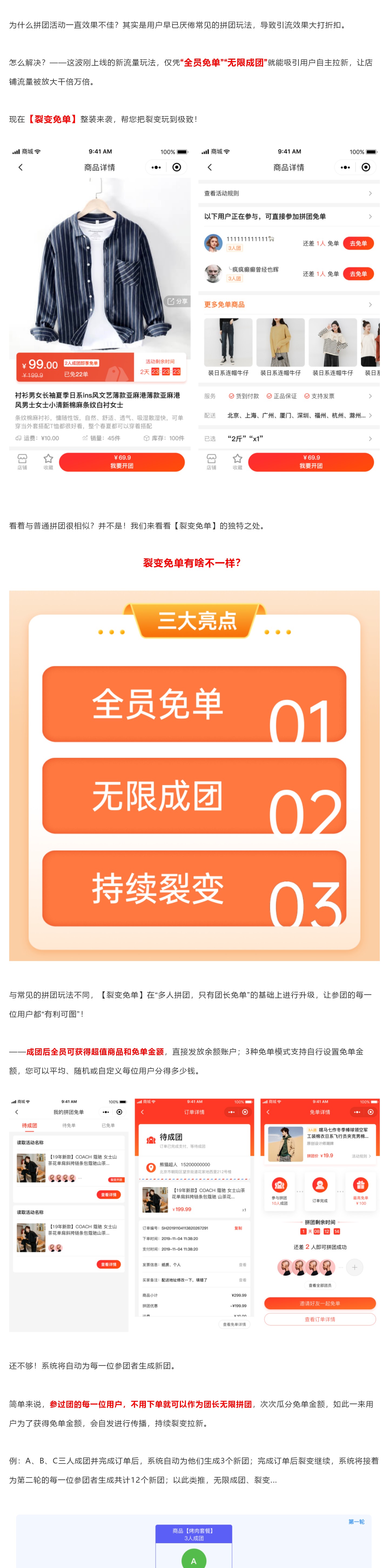 字答云商插件裂变免单